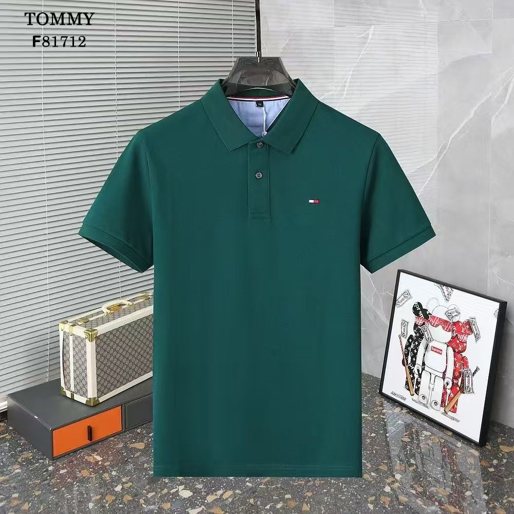 Wholesale New Summer Mens Short-sleeved Casual Polo Shirt Breathable Fashion European Size T-shirt