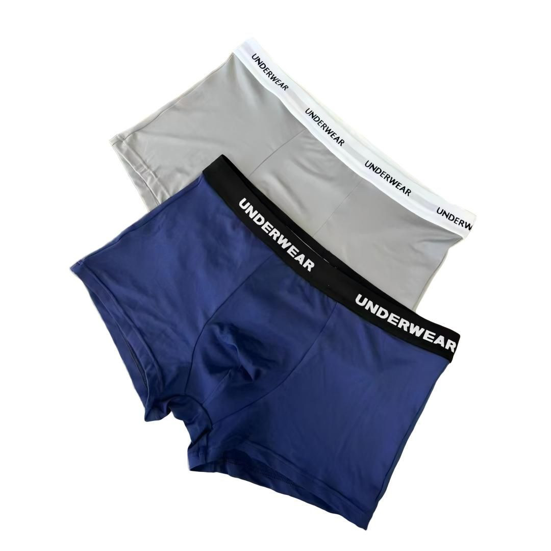 IN-STOCK Custom LOGO Modal Mens Boxer Brief Mid-Rise Breathable Seamless Men Underwear